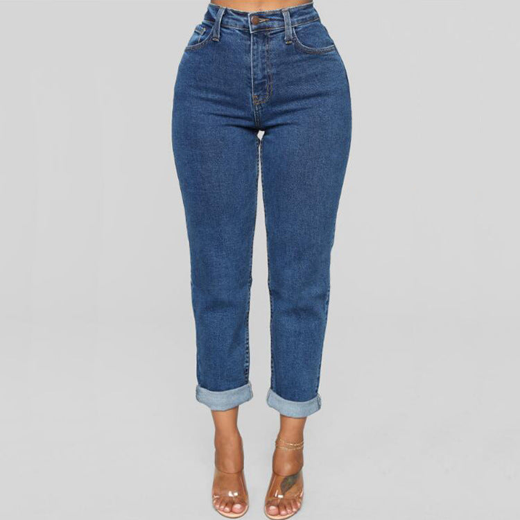 Highwaist Jeans mit geradem Bein