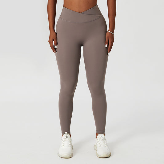 High-Waist Leggings mit überkreuzter Taille